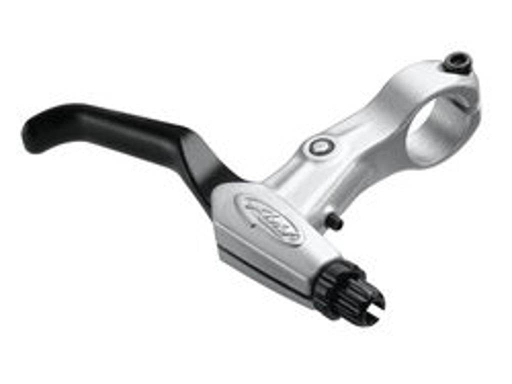Silver och svart bromshandtag för cykel, justerskruv, ergonomisk design