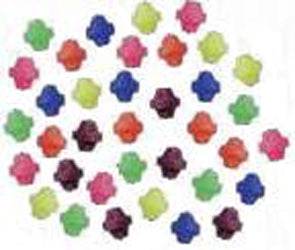 Flerfärgade blomformade pärlor plast pyssel barn smyckestillverkning hobby