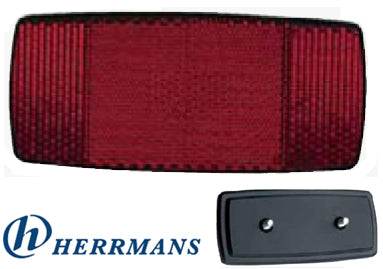 Herrmans röd cykelreflex rektangulär med fäste, cykeltillbehör