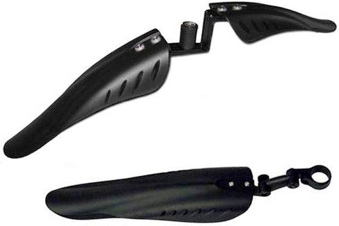 svart cykelskydd set, fram- och bakskärm för mountainbike, robust plastdesign