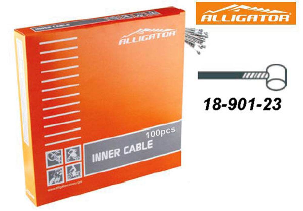 Alligator innervajer cykel 100-pack i orange kartong med produktkod 18-901-23