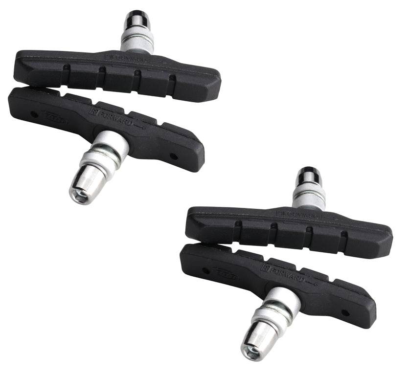 svarta cykelbromsklossar för v-broms, reservdelar cykel, två par