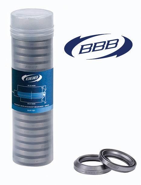 BBB cykellager i transparent förpackning med reservlagerring bredvid och BBB-logotyp