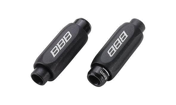 Svarta cykelhandtag med BBB-logotyp och 41 mm måttangivelse