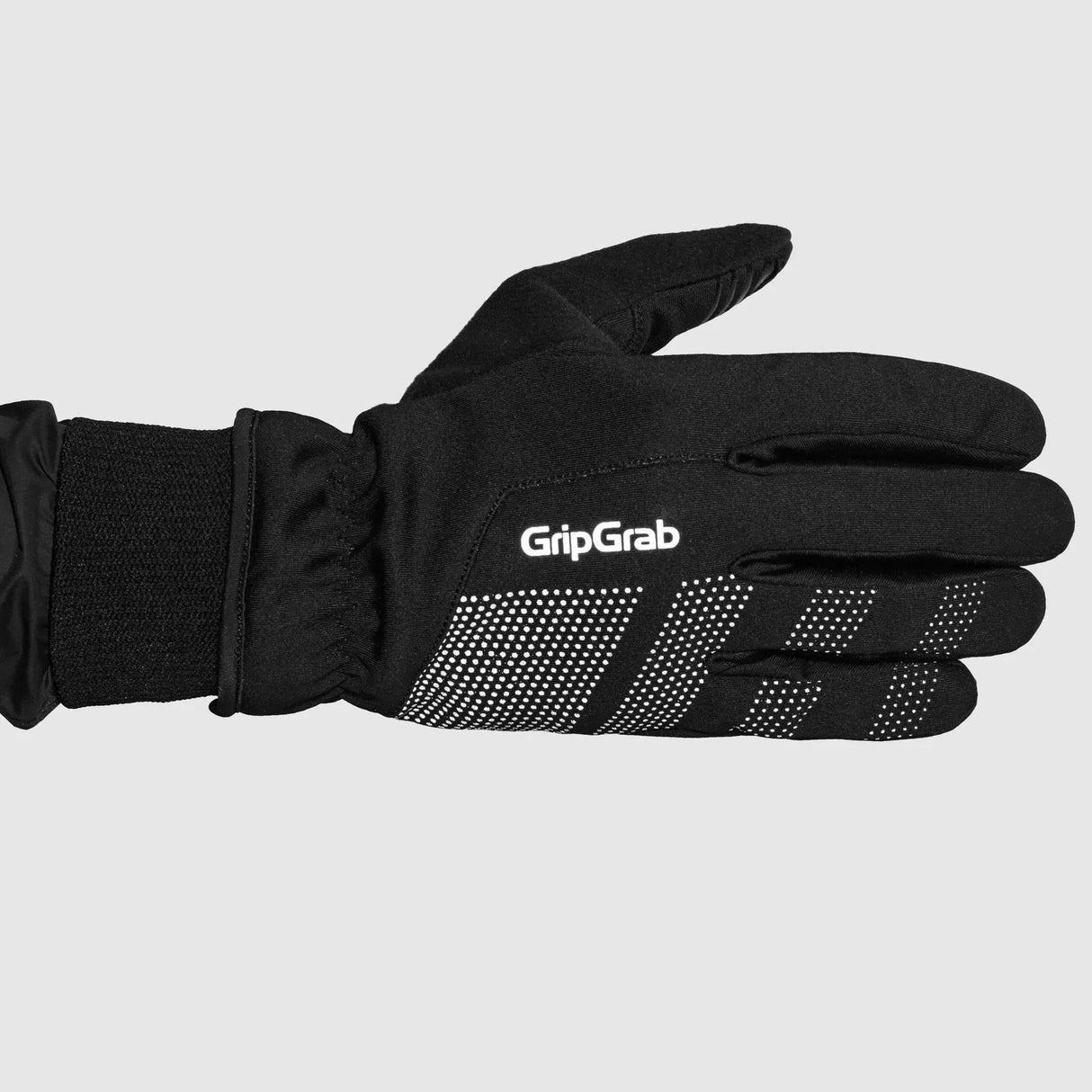 Svart GripGrab vinterhandske med greppmönster och mudd för cykling och utomhusbruk