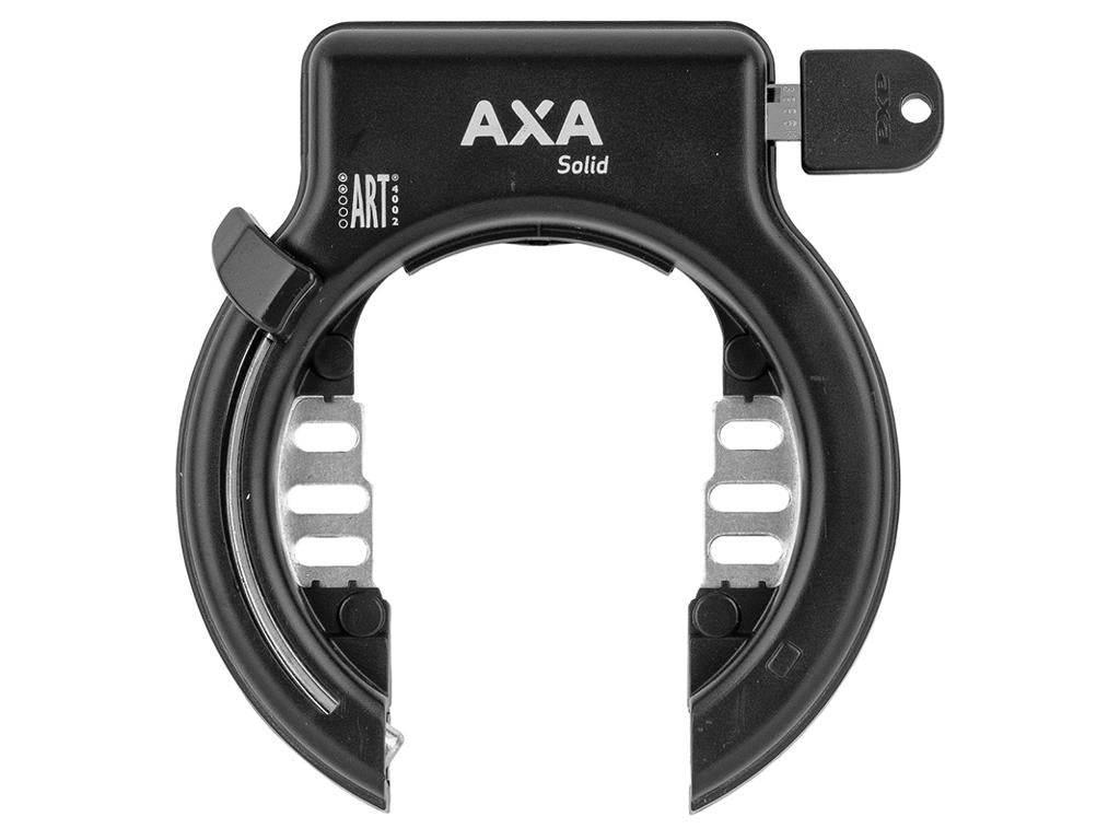 AXA Solid svart cykellås med nyckel och cirkulär design