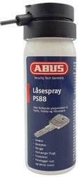 ABUS låsspray PS88 50 ml flaska med svart lock och blå etikett för smörjning och underhåll