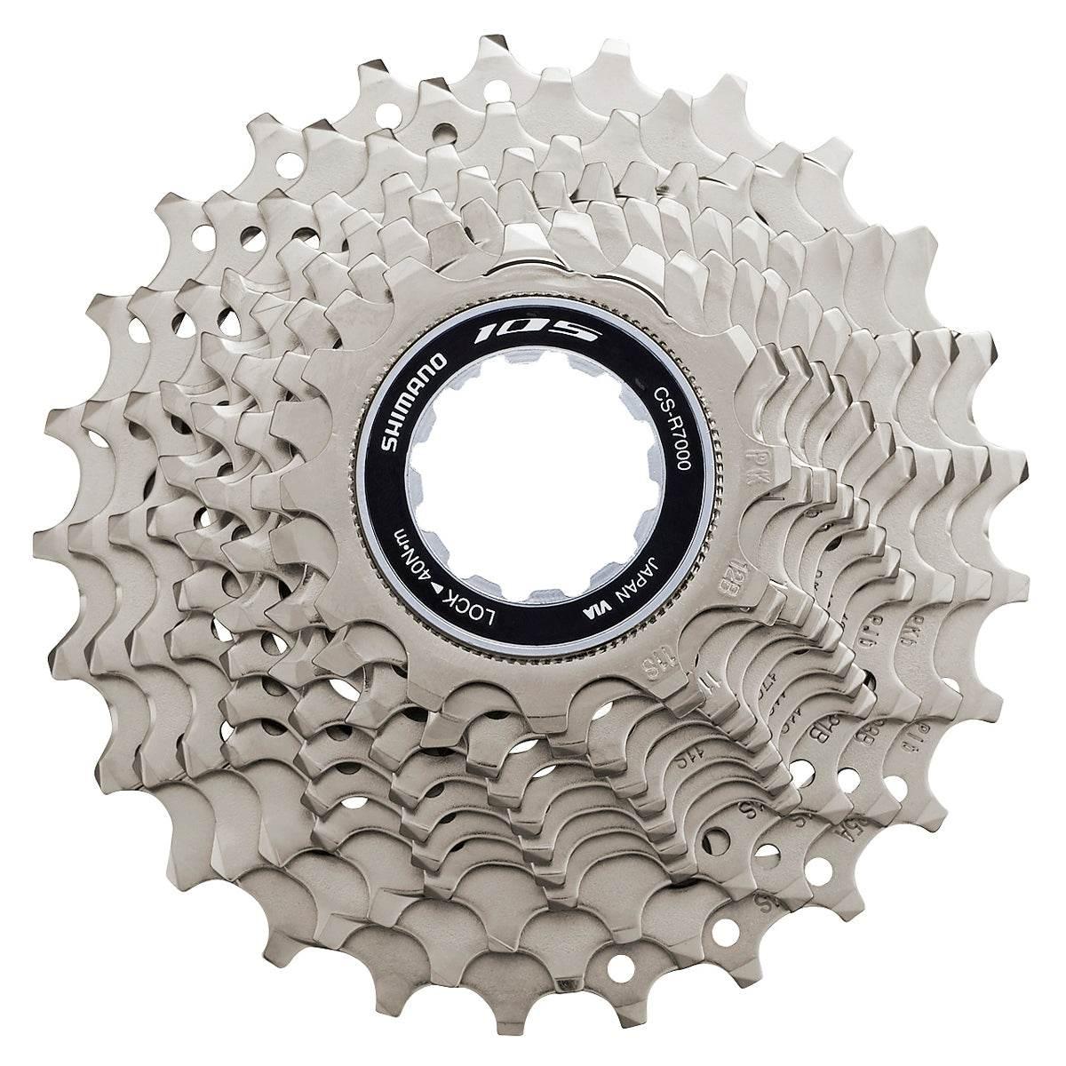 Shimano 105 CS-R7000 kassett med 12 till 25 tänder för landsvägscykel