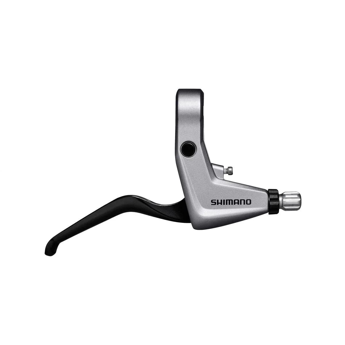 Shimano cykelbromshandtag i silver och svart med justerbar skruv