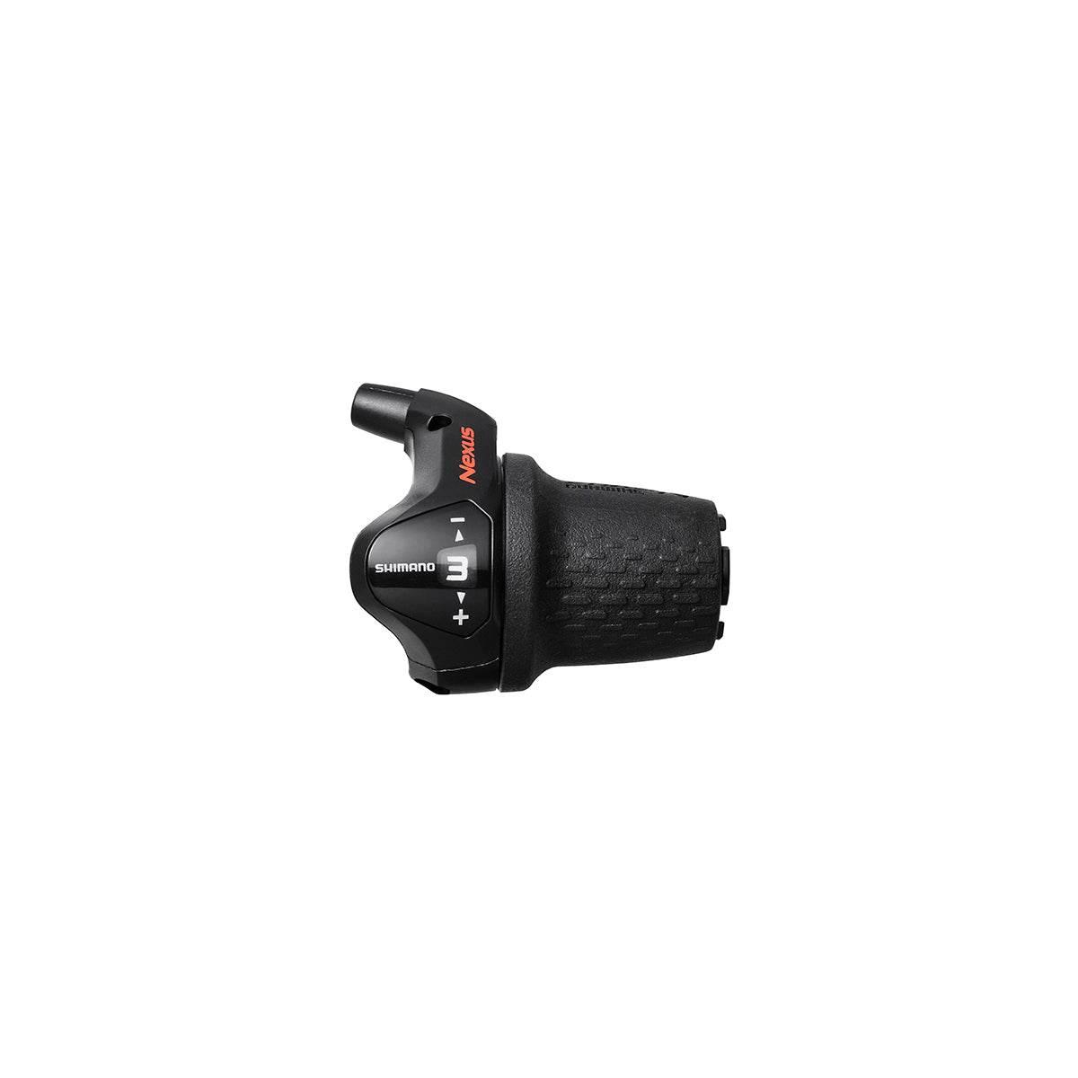 Shimano Nexus cykelväxelgrepp i svart med nummerdisplay och greppmönster