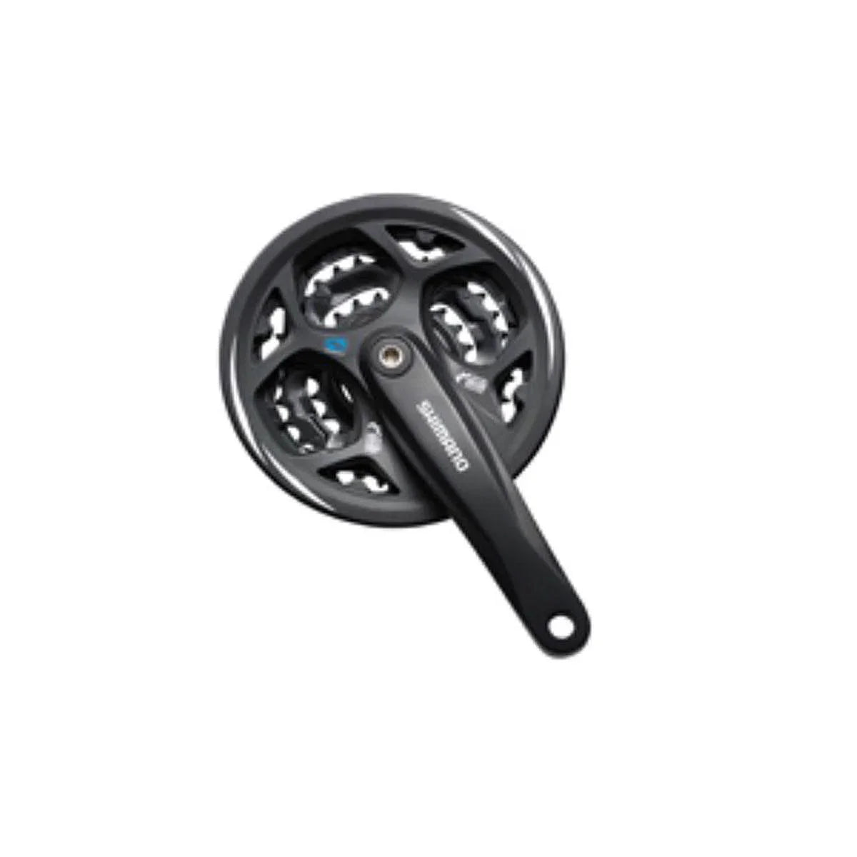 Shimano FC-M311L cykelvevparti med tre kedjehjul i svart