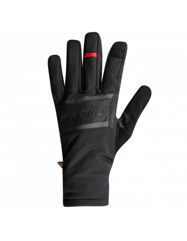 Svart Pearl Izumi Amfib Lite herrhandske med röda detaljer och texturerade grepp