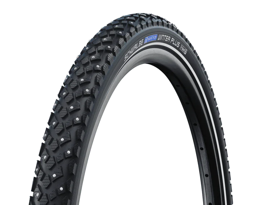 Schwalbe Marathon Winter Plus dubbdäck för cykel med grovmönstrat slitbanemönster