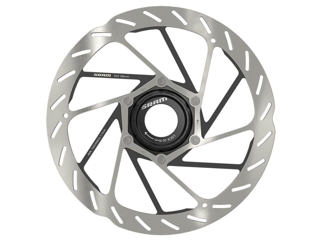 SRAM HS2 180mm bromsskiva för cykel, rostfri stålkonstruktion, rund design