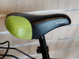 cykelsadel logan svart och grön, cykeldel ergonomisk design