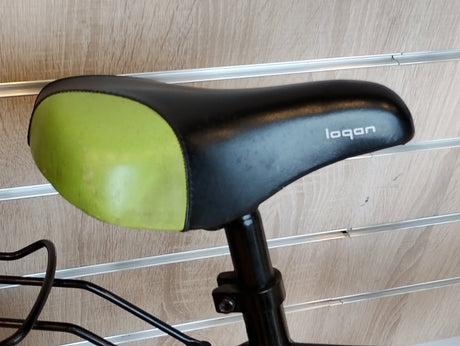 cykelsadel logan svart och grön, cykeldel ergonomisk design