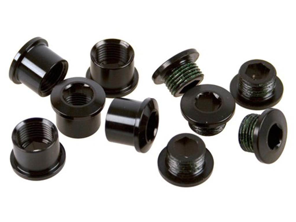 Svarta vevpartibultar i metall för cykel, vevparti bultset