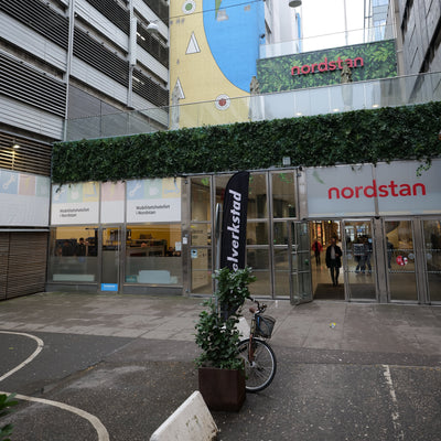 Bikepath Nordstan inne i Nordstan köpcentrum