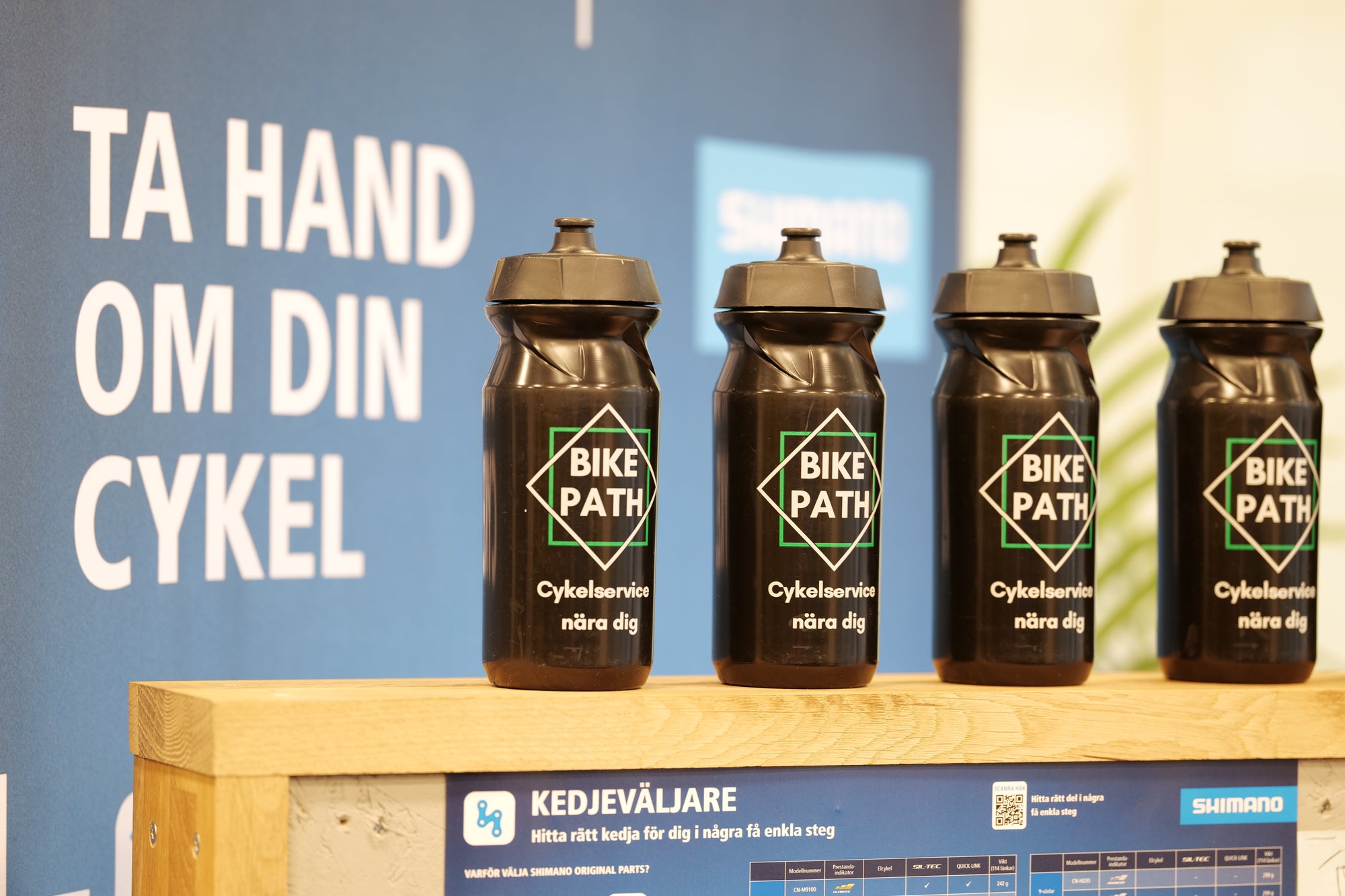 Shimano service och Bikepath cykelflaskor