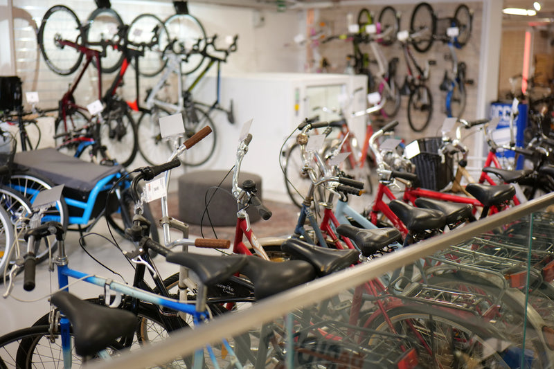 Begagnade cyklar mitt i Stockholm