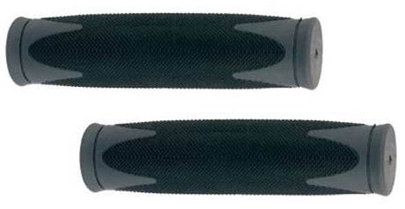 svarta cykelhandtag med grå detaljer, ergonomisk design, par handtag