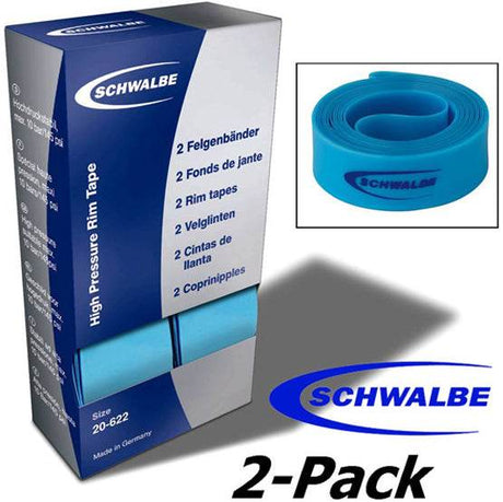 Schwalbe fälgband 2-pack blå 20-622 cykel tillbehör för högtryck