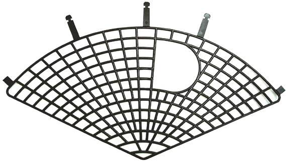 Svart plastrack med rutmönster och utskuret hål, reservdel diskmaskin