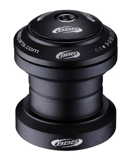 BBB svart cykelstyrlager med logotyp och text, aluminium, 1 1/8 tum