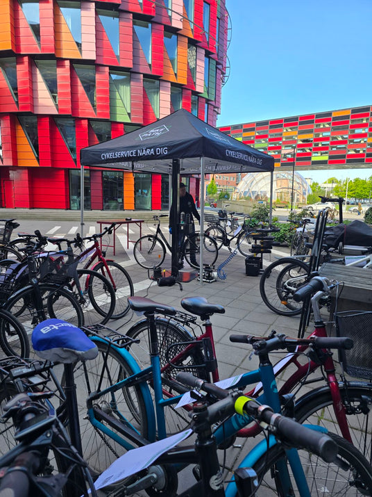 Mobil cykelservice på Lindholmen