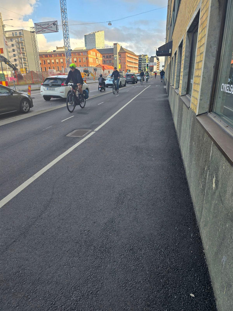 Cykelbana utanför BikePath Gamlestaden