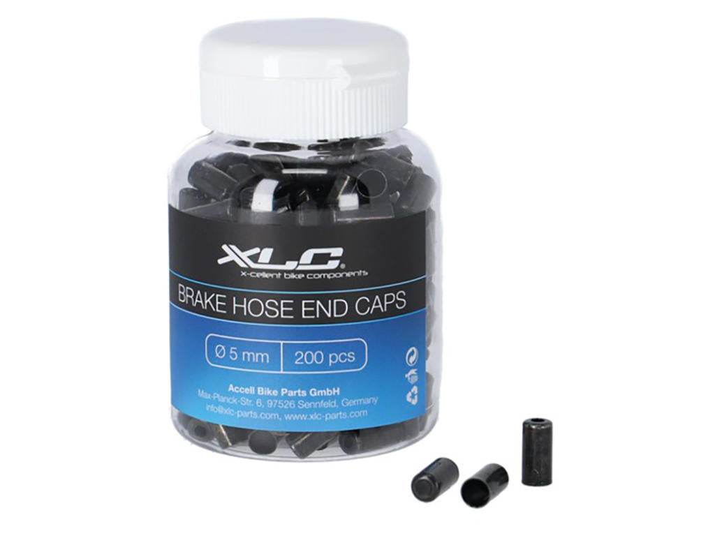XLC bromsslang ändhylsor 5 mm 200-pack cykeltillbehör på burk