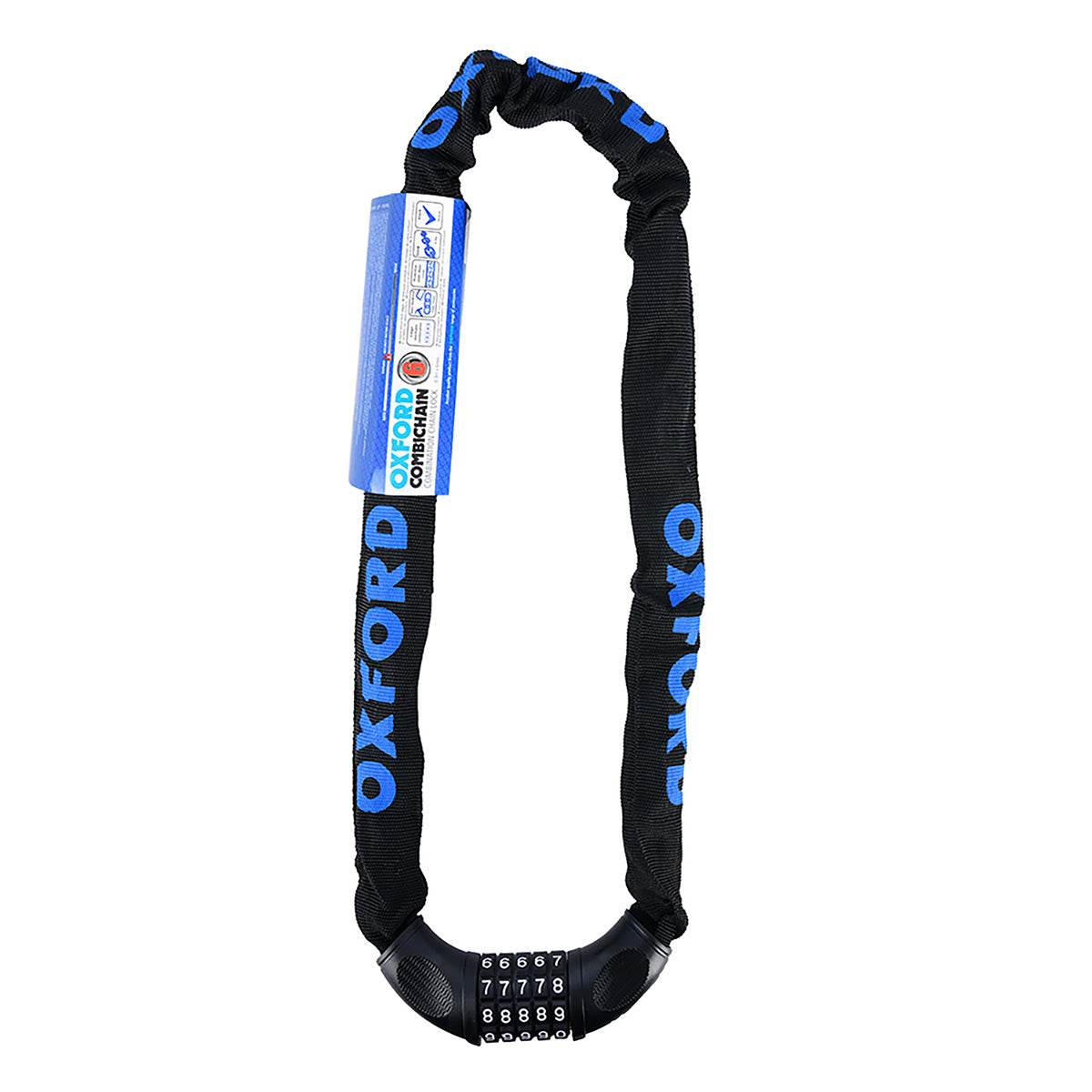 OXFORD Kättinglås kombination 0.9m x 6mm svart - BikePath