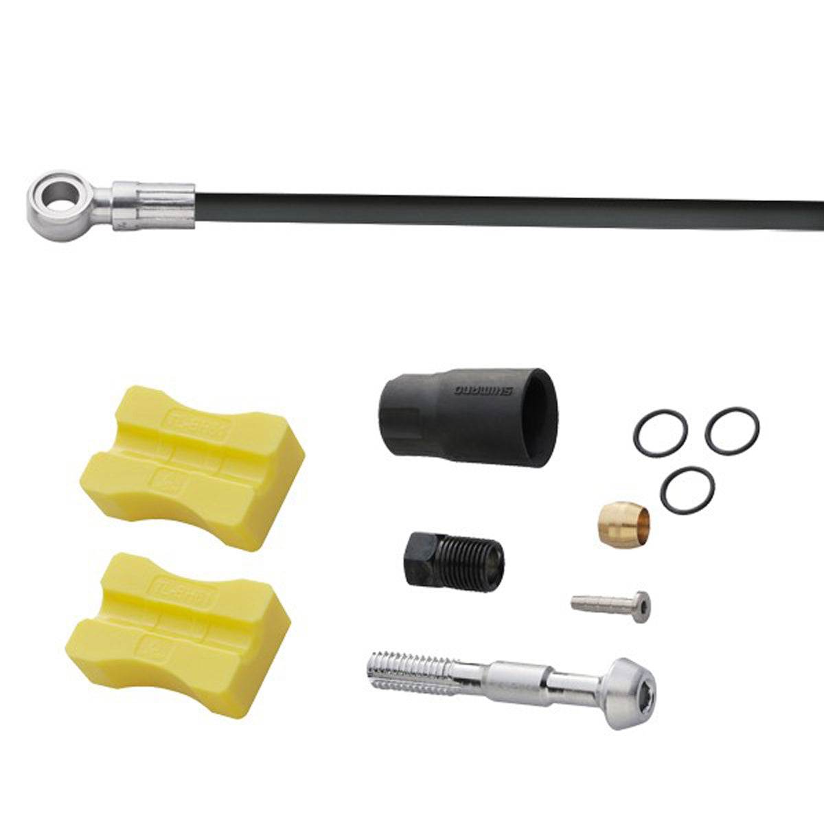 Bromsslang SM-BH90-SB rak/banjo, svart, 100cm - BikePath