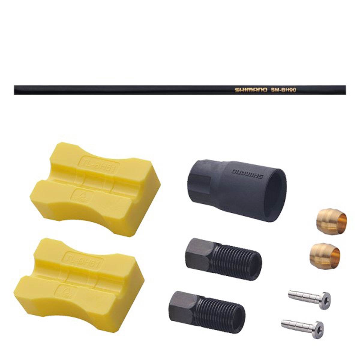 Bromsslang SM-BH90-SS rak/rak, svart, 100cm - BikePath